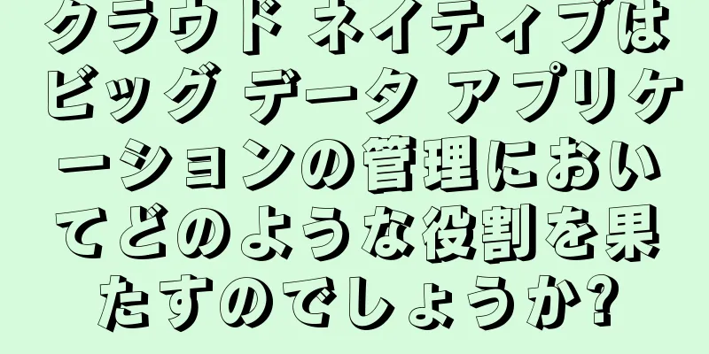 クラウド ネイティブはビッグ データ アプリケーションの管理においてどのような役割を果たすのでしょうか?