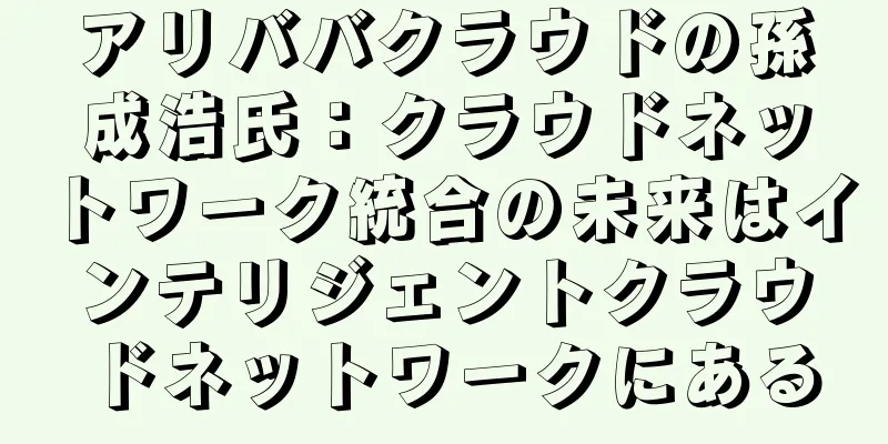 アリババクラウドの孫成浩氏：クラウドネットワーク統合の未来はインテリジェントクラウドネットワークにある