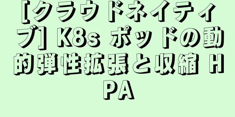 [クラウドネイティブ] K8s ポッドの動的弾性拡張と収縮 HPA