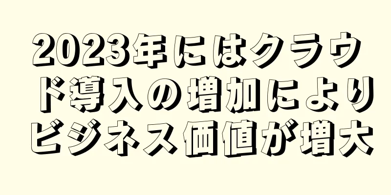 2023年にはクラウド導入の増加によりビジネス価値が増大