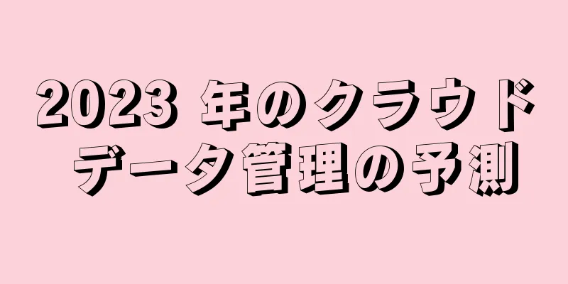 2023 年のクラウド データ管理の予測