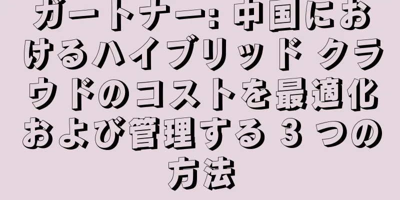 ガートナー: 中国におけるハイブリッド クラウドのコストを最適化および管理する 3 つの方法