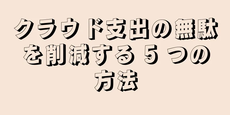 クラウド支出の無駄を削減する 5 つの方法