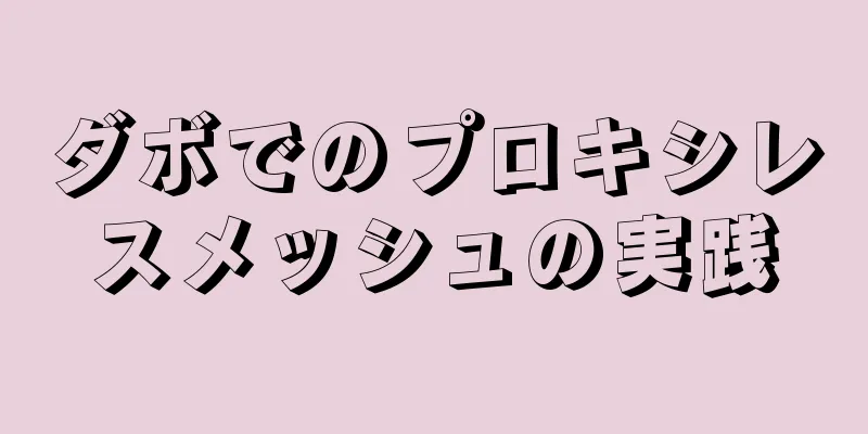 ダボでのプロキシレスメッシュの実践