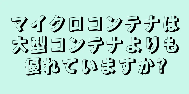 マイクロコンテナは大型コンテナよりも優れていますか?