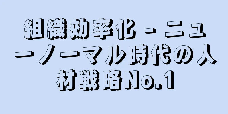 組織効率化 - ニューノーマル時代の人材戦略No.1