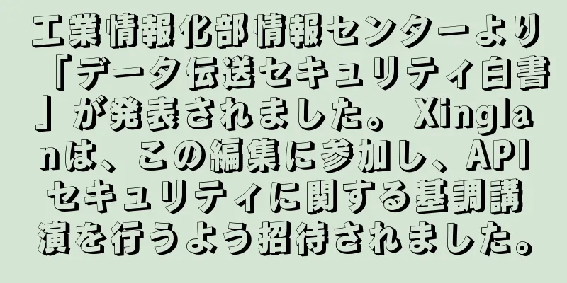 工業情報化部情報センターより「データ伝送セキュリティ白書」が発表されました。 Xinglanは、この編集に参加し、APIセキュリティに関する基調講演を行うよう招待されました。