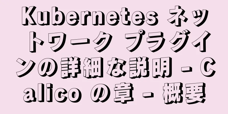 Kubernetes ネットワーク プラグインの詳細な説明 - Calico の章 - 概要