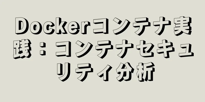 Dockerコンテナ実践：コンテナセキュリティ分析