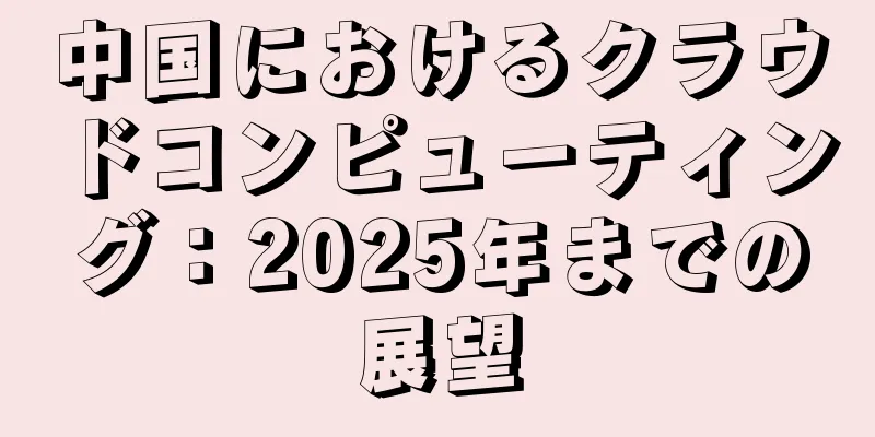 中国におけるクラウドコンピューティング：2025年までの展望