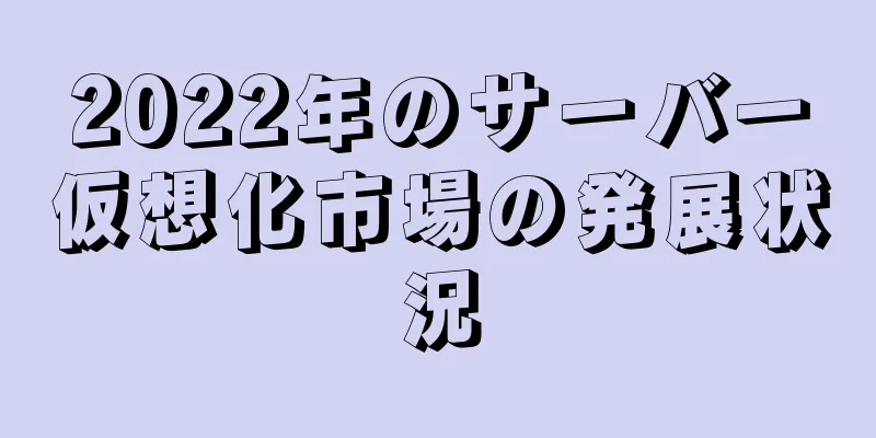 2022年のサーバー仮想化市場の発展状況