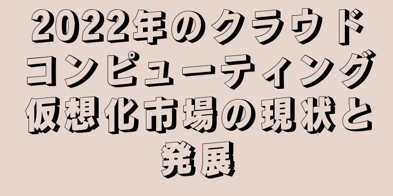 2022年のクラウドコンピューティング仮想化市場の現状と発展