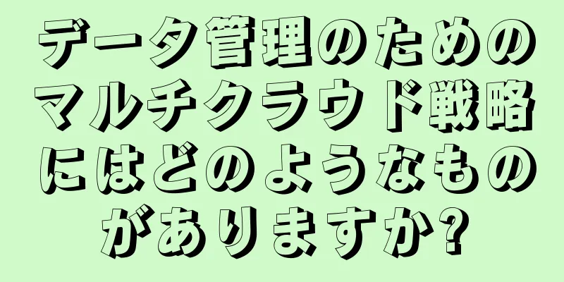 データ管理のためのマルチクラウド戦略にはどのようなものがありますか?