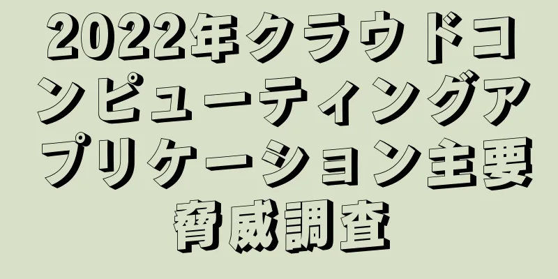 2022年クラウドコンピューティングアプリケーション主要脅威調査