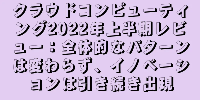 クラウドコンピューティング2022年上半期レビュー：全体的なパターンは変わらず、イノベーションは引き続き出現