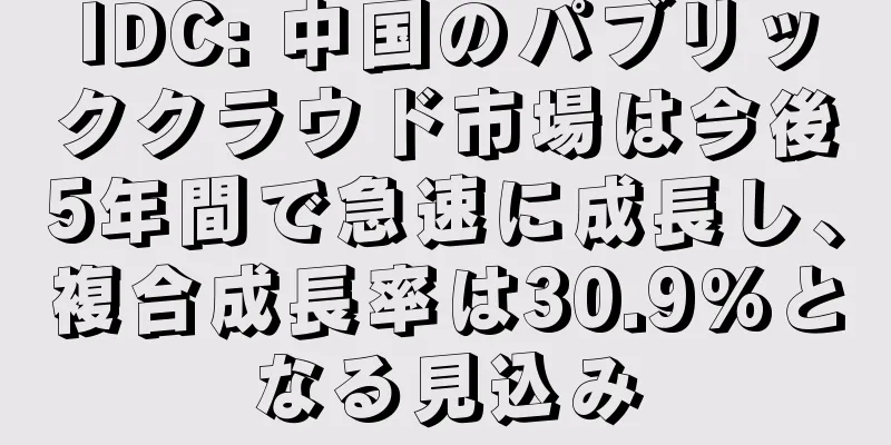 IDC: 中国のパブリッククラウド市場は今後5年間で急速に成長し、複合成長率は30.9%となる見込み