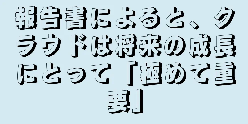 報告書によると、クラウドは将来の成長にとって「極めて重要」