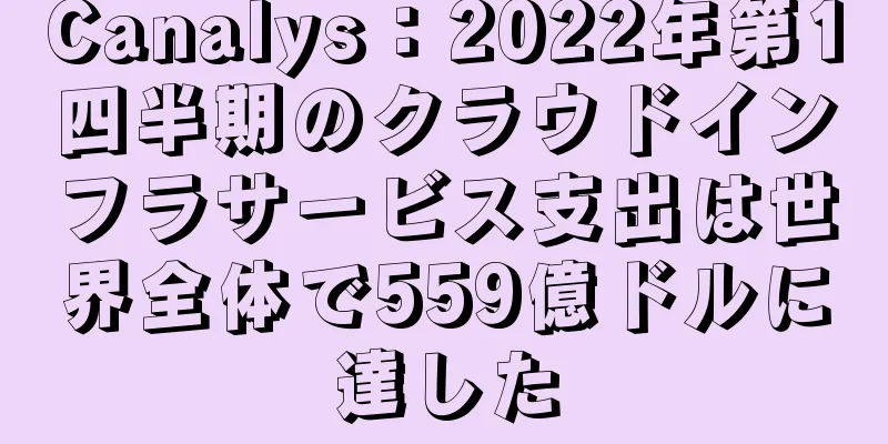 Canalys：2022年第1四半期のクラウドインフラサービス支出は世界全体で559億ドルに達した