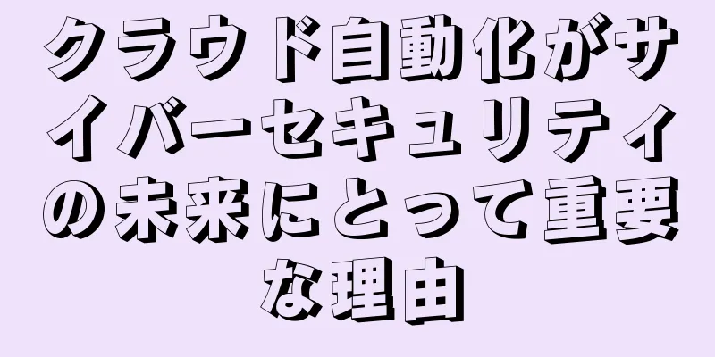 クラウド自動化がサイバーセキュリティの未来にとって重要な理由