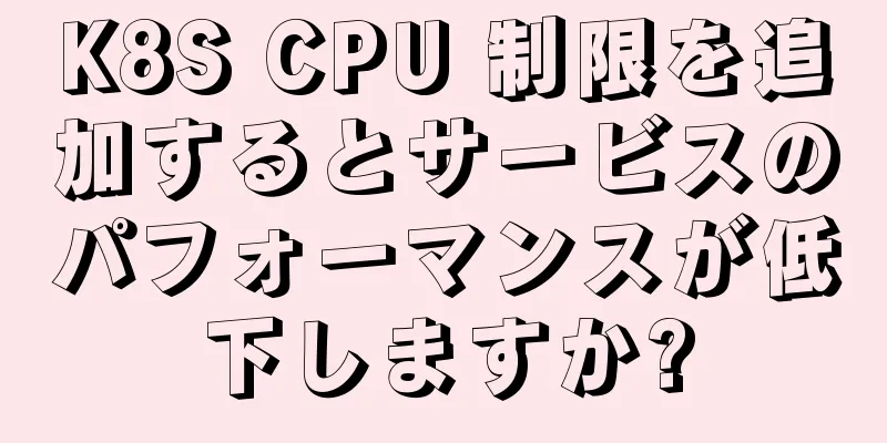 K8S CPU 制限を追加するとサービスのパフォーマンスが低下しますか?