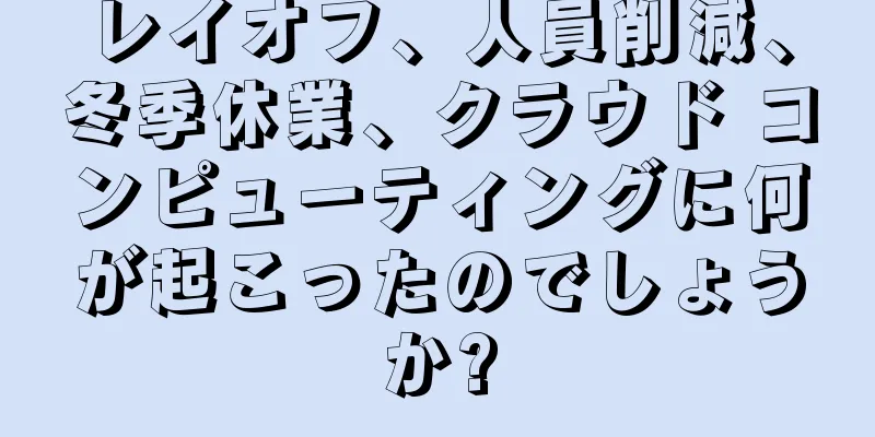 レイオフ、人員削減、冬季休業、クラウド コンピューティングに何が起こったのでしょうか?