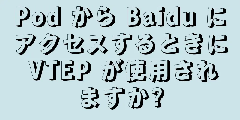 Pod から Baidu にアクセスするときに VTEP が使用されますか?
