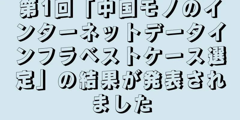 第1回「中国モノのインターネットデータインフラベストケース選定」の結果が発表されました