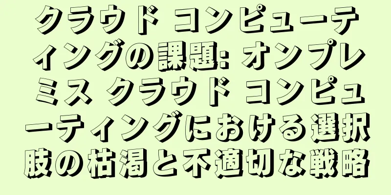 クラウド コンピューティングの課題: オンプレミス クラウド コンピューティングにおける選択肢の枯渇と不適切な戦略