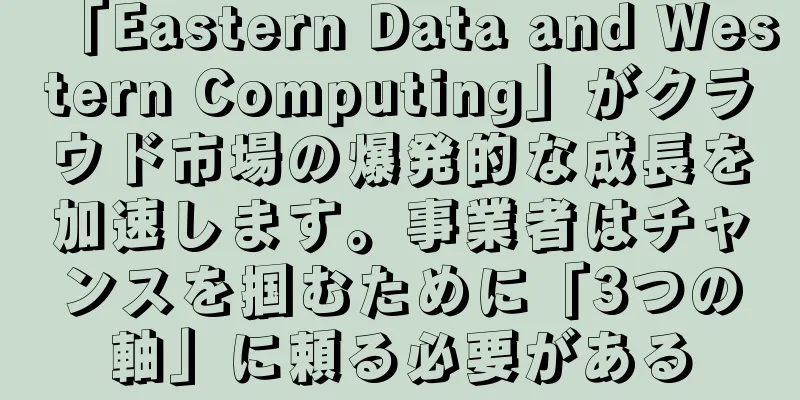 「Eastern Data and Western Computing」がクラウド市場の爆発的な成長を加速します。事業者はチャンスを掴むために「3つの軸」に頼る必要がある