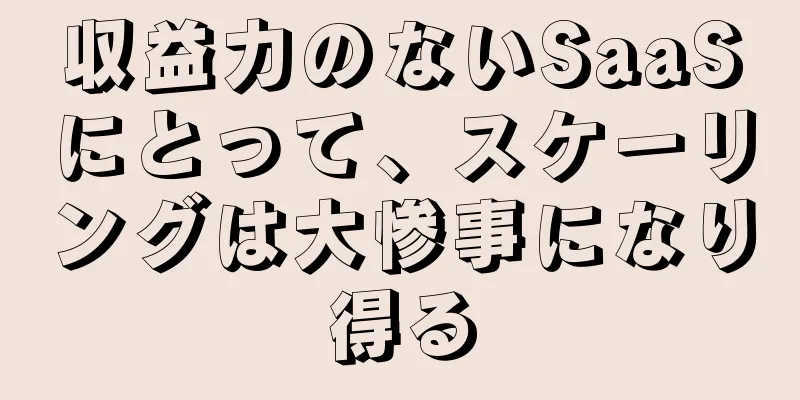収益力のないSaaSにとって、スケーリングは大惨事になり得る