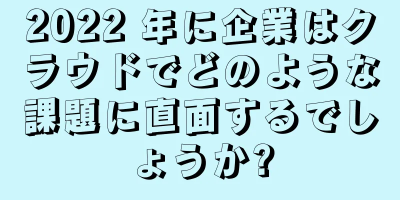 2022 年に企業はクラウドでどのような課題に直面するでしょうか?