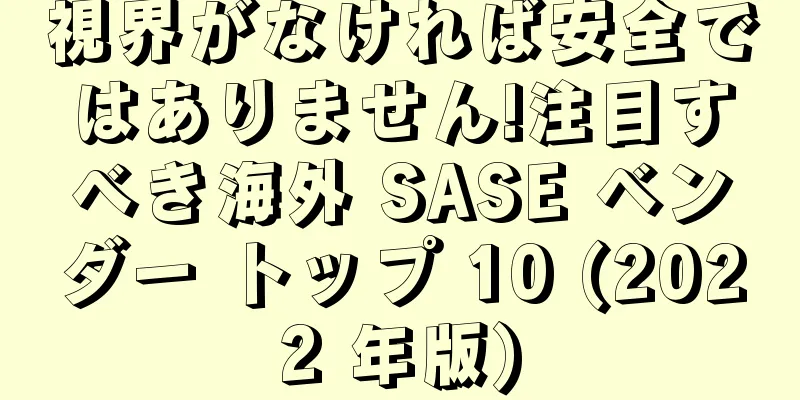 視界がなければ安全ではありません!注目すべき海外 SASE ベンダー トップ 10 (2022 年版)