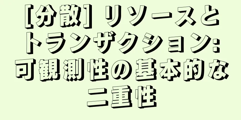 [分散] リソースとトランザクション: 可観測性の基本的な二重性