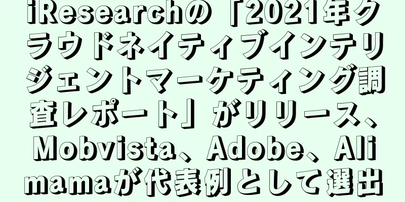 iResearchの「2021年クラウドネイティブインテリジェントマーケティング調査レポート」がリリース、Mobvista、Adobe、Alimamaが代表例として選出