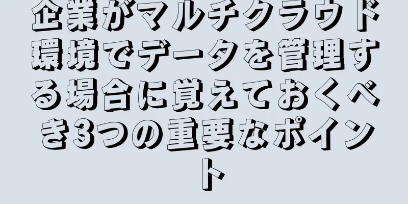 企業がマルチクラウド環境でデータを管理する場合に覚えておくべき3つの重要なポイント