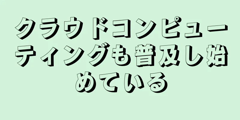 クラウドコンピューティングも普及し始めている