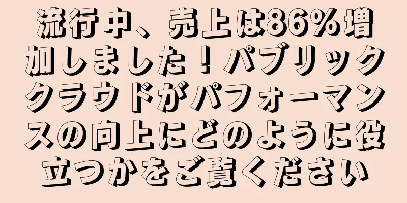 流行中、売上は86％増加しました！パブリッククラウドがパフォーマンスの向上にどのように役立つかをご覧ください