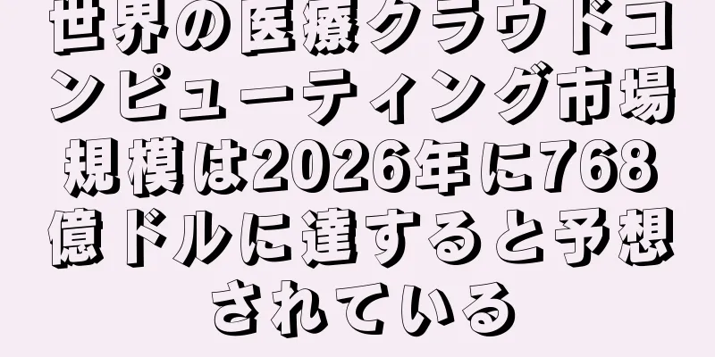 世界の医療クラウドコンピューティング市場規模は2026年に768億ドルに達すると予想されている