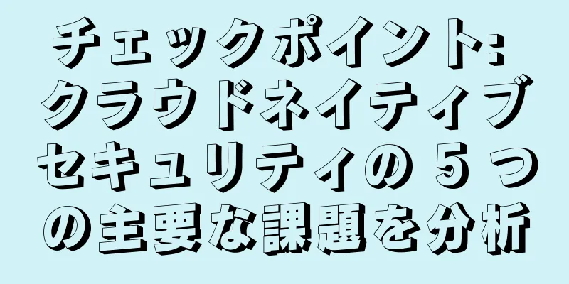 チェックポイント: クラウドネイティブセキュリティの 5 つの主要な課題を分析