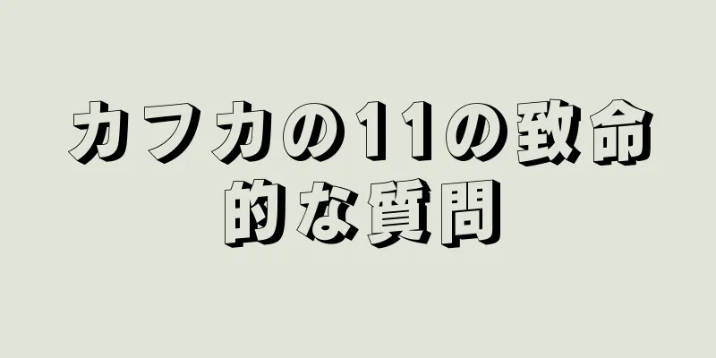 カフカの11の致命的な質問