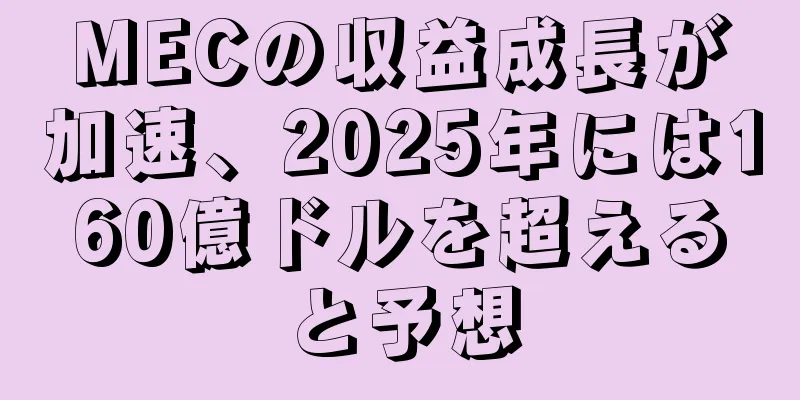 MECの収益成長が加速、2025年には160億ドルを超えると予想