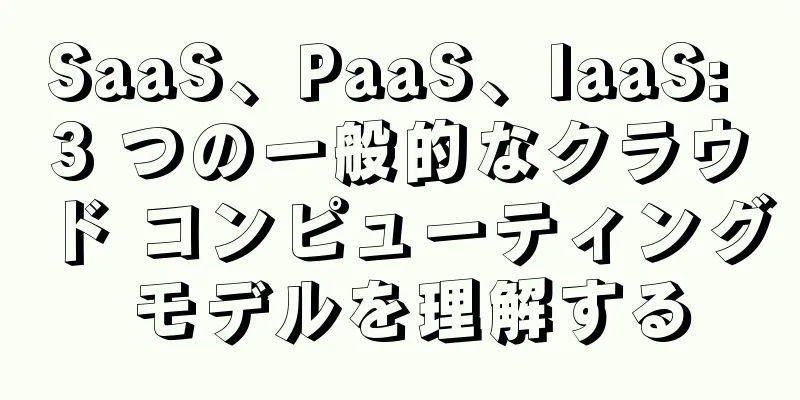 SaaS、PaaS、IaaS: 3 つの一般的なクラウド コンピューティング モデルを理解する