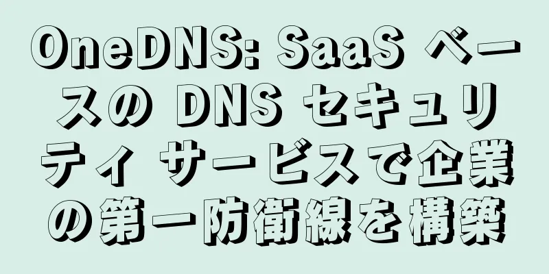 OneDNS: SaaS ベースの DNS セキュリティ サービスで企業の第一防衛線を構築