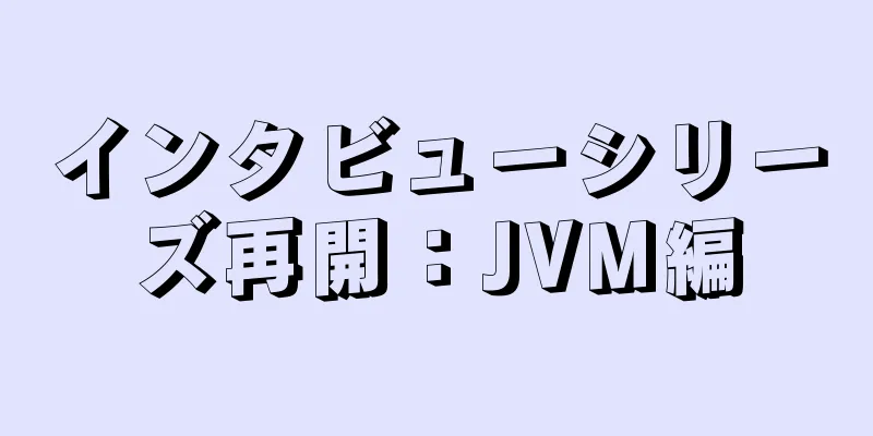 インタビューシリーズ再開：JVM編