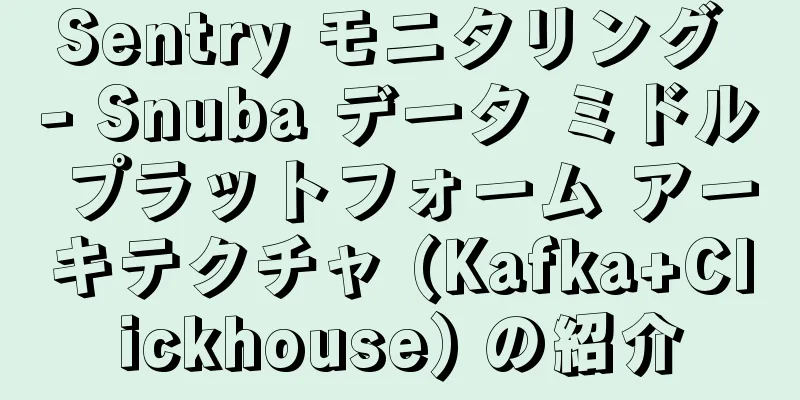Sentry モニタリング - Snuba データ ミドル プラットフォーム アーキテクチャ (Kafka+Clickhouse) の紹介
