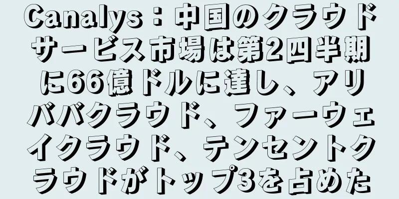 Canalys：中国のクラウドサービス市場は第2四半期に66億ドルに達し、アリババクラウド、ファーウェイクラウド、テンセントクラウドがトップ3を占めた