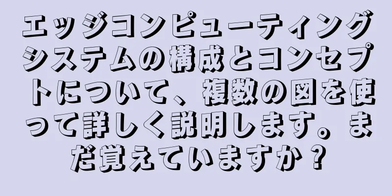 エッジコンピューティングシステムの構成とコンセプトについて、複数の図を使って詳しく説明します。まだ覚えていますか？