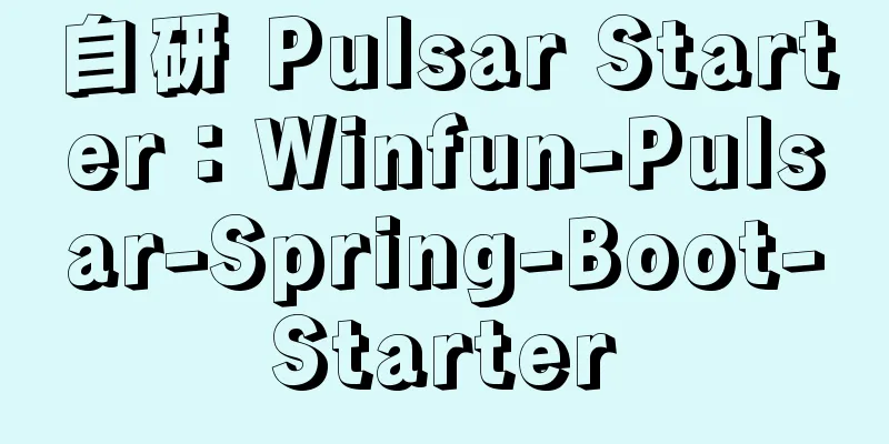 自研 Pulsar Starter：Winfun-Pulsar-Spring-Boot-Starter