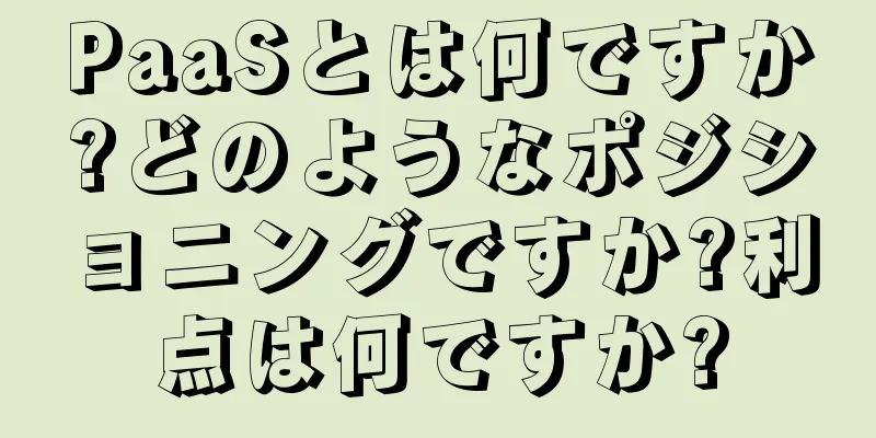 PaaSとは何ですか?どのようなポジショニングですか?利点は何ですか?