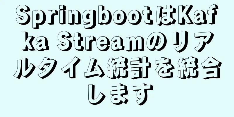 SpringbootはKafka Streamのリアルタイム統計を統合します